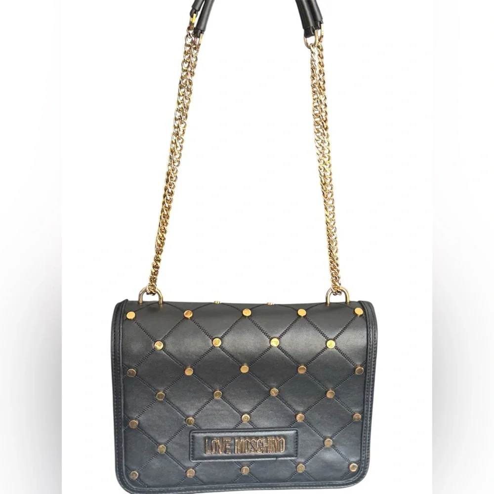 Love Moschino Black Quilted Shoulder Chain ⛓️💥 Bag - Picture 13 of 13